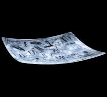  114430 - 14"Sq Metro Fusion Branches Glass Plate
