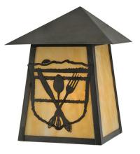  116862 - 9"W Lake Clear Lodge Silverware Wall Sconce