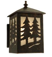  117841 - 5.75" Wide Twin Spruce Trees Wall Sconce