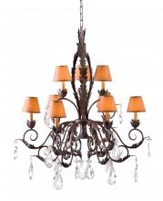  119077 - 36" Wide Country French 10 Light Two Tier Chandelier