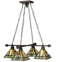  122603 - 36" Square Prairie Wheat 4 Light Chandelier