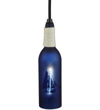  124412 - 3"W Coastal Collection Sailboat Wine Bottle Mini Pendant