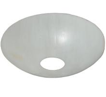  130444 - 7"W Metro Fusion White Bent Glass Bobeche