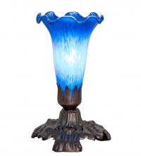  13420 - 7" High Blue Pond Lily Accent Lamp