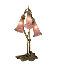  13863 - 16" High Lavender Pond Lily 3 LT Accent Lamp