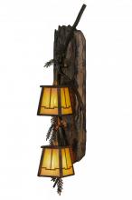  143666 - 6.5" Wide Pine Branch Valley View 2 Light Wall Sconce