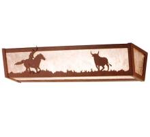  14396 - 24"W Cowboy & Steer Vanity Light