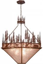  155414 - 60"W Wildlife at Pine Lake Inverted Pendant