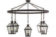  155989 - 62"W Coach 5 LT Chandelier