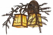  159315 - 17"W Pine Branch Valley View 2 LT Wall Sconce