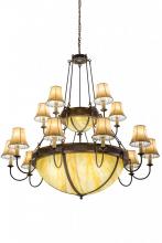  170103 - 74" Wide Commerce Sportsman 15 Light Two Tier Chandelier