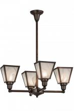  174107 - 27"W Metro White Baroque 4 LT Chandelier