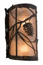 177971 - 8" Wide Whispering Pines Left Wall Sconce