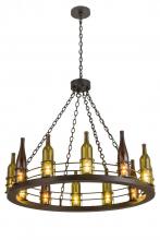  192173 - 42"W Tuscan Vineyard 12 LT Wine Bottle Chandelier