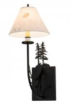  192592 - 8"W Pressed Foliage Tall Pines Wall Sconce