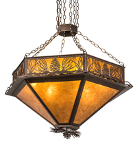  193527 - 36" Wide Mountain Pine Inverted Pendant