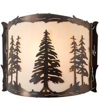  197101 - 12" Wide Tall Pines Wall Sconce