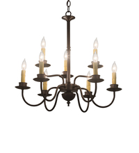  199600 - 24" Wide Ean 2 Tier 9 LT Chandelier