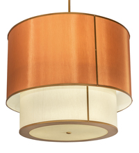  200419 - 40" Wide Cilindro Textrene Two Tier Pendant