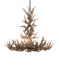  200436 - 43" Wide Antlers Whitetail Deer 8 LT Chandelier