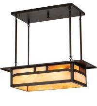  214896 - 34" Long Hyde Park Double Bar Mission Oblong Pendant