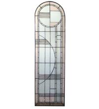  22869 - 15"W X 54"H Arc Deco Right Sided Stained Glass Window