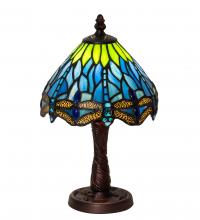  230981 - 13" High Tiffany Hanginghead Dragonfly Mini Lamp