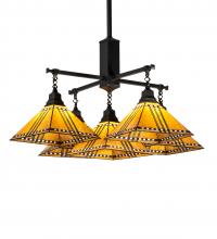  231650 - 38" Square Prairie Corn 5 Light Chandelier