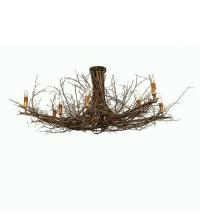  23222 - 36"W Twigs 8 LT Semi-Flushmount