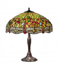  232805 - 26" High Tiffany Hanginghead Dragonfly Table Lamp