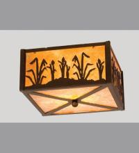  23984 - 10"Sq Reeds & Cattails Flushmount