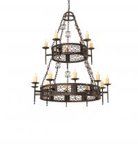  242818 - 48" Wide Toscano 15 Light Two Tier Chandelier