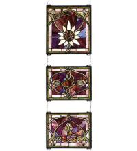  24411 - 14"W X 39"H Solstice 3 Piece Stained Glass Window
