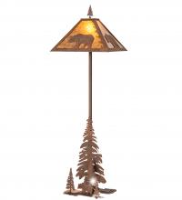  244686 - 77" High Lone Bear W/Lighted Base Floor Lamp
