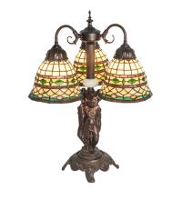  245484 - 23" High Tiffany Roman 3 Light Table Lamp