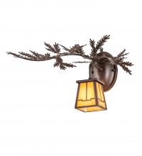  245636 - 16" Wide Pine Branch Valley View Left Wall Sconce
