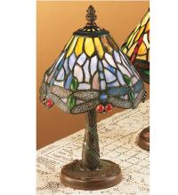  26616 - 12"H Tiffany Hanginghead Dragonfly W/Mosaic Base Mini Lamp