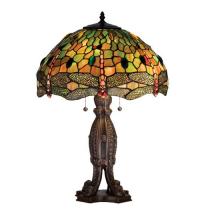  28527 - 24.5"H Tiffany Hanginghead Dragonfly Table Lamp