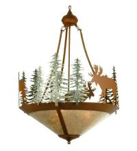  29524 - 24"W Wandering Moose Inverted Pendant