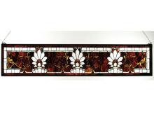  31368 - 57"W X 9.5"H Beveled Ellsinore Transom Stained Glass Window