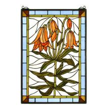  32660 - 16" Wide X 24" High Trumpet Lily Stained Glass Window