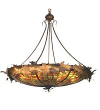  37514 - 42"W Greenbriar Oak Inverted Pendant