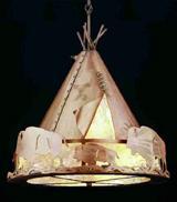  50151 - 33"W Teepee w/ Buffalo Pendant