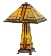  50805 - 25"H Sierra Prairie Mission Lighted Base Table Lamp