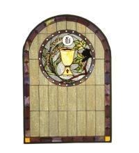 51129 - 22"W X 32"H Sacrament Stained Glass Window