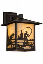  63713 - 9" Square Seneca Fly Fisherman Wall Sconce