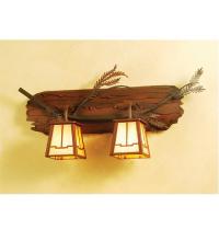  65090 - 24"W Pine Branch Valley View 2 LT Wall Sconce