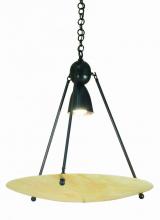  66749 - 25.5"W Revival Beige Iridescent Deco Ball Inverted Pendant