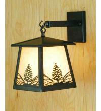 67278 - 7"W Stillwater Mountain Pine Hanging Wall Sconce