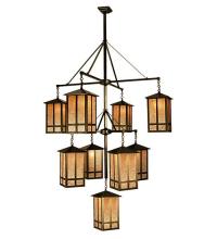  67329 - 48"W Church Street 9 LT Hanging Lantern Chandelier